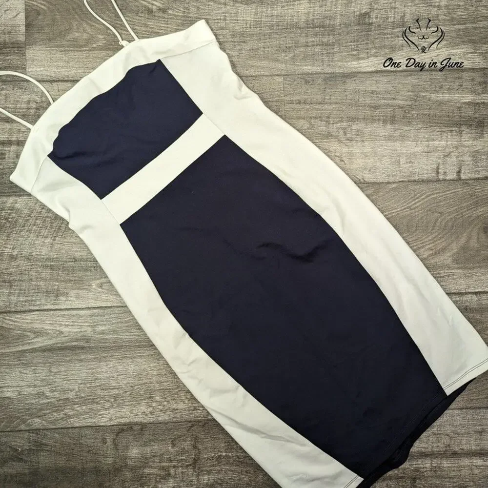 bebe Adjustable Spaghetti Strap Mini Dress Size L - Picture 3 of 7